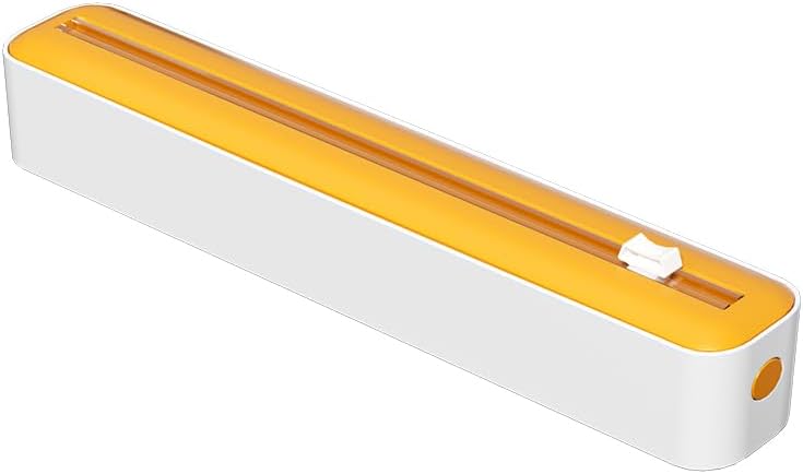 Sonile Multi-Functional Cutter | for 12-Inch Wide, 100-Foot Long Plastic Wrap (Up to 1.65-Inch Diameter), Aluminum Foil, Parchment Paper | Easy to Use | 4 Colors | Magnetic, Suction Modes (Yellow) - Image 1